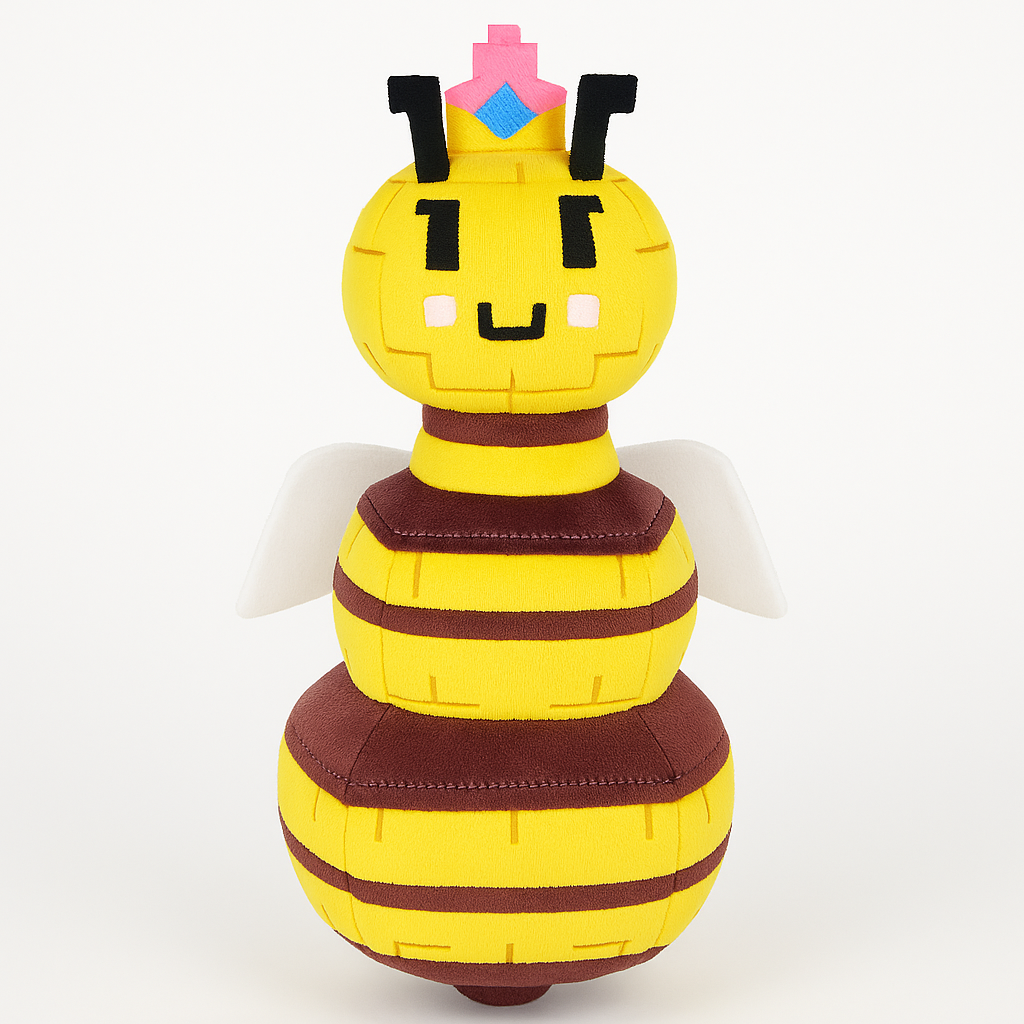 Pixel Bee Plush – Queen Edition