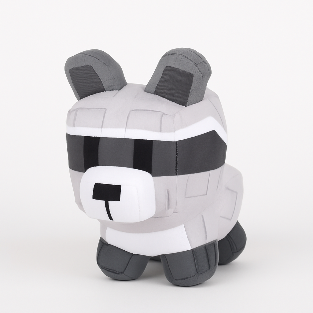 Pixel Raccoon Plush (Monochrome Edition)